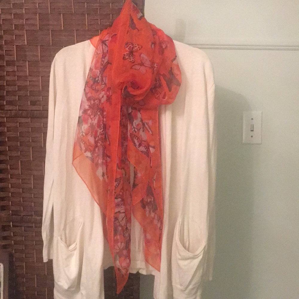 Scarf with butterflies